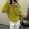 Ropa de Mujer Primavera 2026 Nuevo Estilo Manga Raglán Cuello Redondo Delgado de Manga Larga Tejido Superior Camisa Básica Estilo Coreano