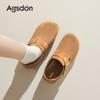 Sapatos Mula Augusden para Mulheres 2026 Novo Outono/Inverno Cobertura Total Sola Grossa Forrados com Lã Slip-On Sapatos Preguiçosos para Mulheres Grávidas