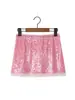Moda europea y americana transfronteriza de Amazon para mujer, diseño sexy estilo francés, minifalda de lentejuelas con pantalones cortos integrados