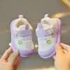 Sapatos Antiderrapantes de Solado Macio para Bebês e Crianças Pequenas Primavera e Outono Malha Respirável Sapatos de Princesa para Bebês Velcro Sapatos para Meninas Venda por Atacado