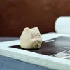 Gato Alegre Madera de Haya Talla en Madera Creativa Adorno Difusor Decoración Figura de Gato Regalo