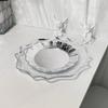 Comércio Exterior transparente casamento hotel Festa pintura artesanato decoração plástico vidro prato principal chagerplate prato prato