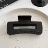 Pinza de Pelo Grande Negra Letra Tiburón de Gama Alta Pinza para el Pelo de Mujer Pinza para la Parte Posterior de la Cabeza Volumen del Cabello Adorno para el Cabello