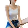 Camisola de Algodón Blanca y Negra con un Hermoso Diseño en la Espalda, Adecuada para Verano, Estilo Delgado, Se Puede Usar como Prenda Exterior o como Capa Interior