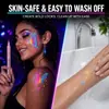 Marcador fluorescente UV de 12 colores transfronterizo, bolígrafo de pintura que revela color con luz negra, juego de pintura para graffiti DIY con efecto luminoso