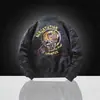 Jaqueta de voo masculina jaqueta de trabalho, vestuário de trabalho estilo americano, gola bomber, jaqueta leve para primavera e outono