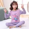 Conjunto de Ropa de Otoño para Niños, Algodón Puro, Conjunto de Ropa Interior Térmica para Niños, Pijamas de Invierno para Niños, Tops y Pantalones Térmicos para Niñas