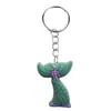 Llavero Colgante de Cola de Sirena Creativo Dibujos Animados PVC Goma Suave Accesorio Llavero Decoración de Equipaje
