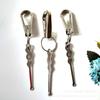 R270 tienda de un yuan llavero de hierro completo con cuchara para oídos llavero de metal llavero colgante artículos pequeños venta al por mayor