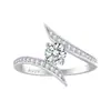 Joyería de Plata Transfronteriza Europea y Americana, Anillos de Plata Pura, Anillos de Joyería de Mano de Plata S925 con Circonita de Alta Gama, Fábrica de Joyería Personalizada