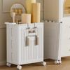 Cesta de Almacenamiento de Plástico Cesta para Ropa Sucia Hogareña Estrecha con Ruedas Caja de Almacenamiento Plegable para Esquina Caja de Almacenamiento para Esterilla de Yoga