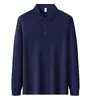 Camisa POLO de Manga Longa para Homens e Mulheres, Roupa para Ir ao Trabalho, Ambiente de Escritório Business Casual Versátil para o Dia a Dia Top com Gola