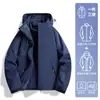 Chaqueta Tres en Uno para Hombre y Mujer, Forro Polar, Cortavientos e Impermeable, Chaqueta de Montañismo Xizang para Exteriores, Chaqueta Funcional con Logotipo Estampado
