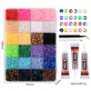 Pedrería para Uñas 24 Colores 3 mm Resina Pedrería de Fondo Plano Pedrería Jelly Pedrería para Uñas DIY Pegatinas para Celular con Pedrería Ropa Accesorios Hechos a Mano