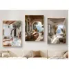 Pintura de Lienzo Tríptico para Sala de Estar y Dormitorio, Pintura Decorativa Estilo Chino sobre Lienzo al Óleo de Alta Definición, Arte de Pared, Personalización del Cliente