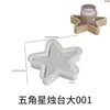 Poppy Estrella Luna Adorno de Yeso Bandeja Molde de Silicona DIY Portavelas Estrella de Cinco Puntas Plato Molde de Resina