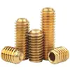 Parafusos Máquina de Cobre, Parafusos de Fixação com Extremidade Côncava, Parafusos Sem Cabeça com Soquete Hexagonal, Parafusos de Topo, Parafusos de Batente M2M3M4M5M6M8