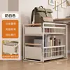 Estante de almacenamiento para mochila con ruedas, estantería móvil, estante de almacenamiento de libros de varias capas debajo de la mesa, carrito de snacks para dormitorio y sala de estar