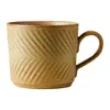 Taza y Platillo de Cerámica para Café Mimosa con Esmalte de Horno de Fábrica, Taza de Porcelana para el Hogar, Taza de Té de Alta Gama, Taza para el Té de la Tarde