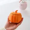 Calabaza Artificial de Halloween Fruta y Verdura Cerámica Tarro Sellado para Té Pequeños Adornos Polvo de Incienso Utensilios para Velas Botellas Vacías