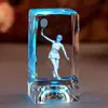 Adornos Luminosos de Cristal Grabado Creativo de Bádminton para Niños y Niñas como Regalos para Premios de Juegos Escolares
