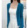 K2687 Casaco Cardigã de Tricô Cuidadosamente Selecionado para Mulheres, Primavera, Outono e Inverno Novo Top de Manga Longa com Casaco Cinza de Alta Qualidade