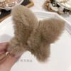 Pinza para el pelo de imitación de piel de conejo de Corea del Sur, para otoño e invierno, con suave viento, para la cabeza, con forma de tiburón grande, accesorios para el cabello al por mayor