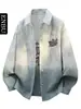 Chamarra Camisa de Marca de Moda Enbu para Hombre, Nueva Colección Primavera-Otoño, para Adolescentes, Holgada Casual con Cuello de Solapa, Abrigo