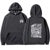 Sudadera con Capucha Estampada Natanael Cano Amor Tumbado de Talla Europea Transfronteriza con Dobladillo Acanalado Suelto