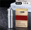 YF-816 Lata de Metal à Prova d'Água para Cigarros Masculino Estojo para 10 Maços Armazenamento Portátil com Chaveiro à Prova de Pressão para Uso Externo Lata Selada
