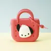 Monedero de silicona con forma de cueva cuadrada para niños, bolso cruzado para caminar, divertido y bonito bolso de silicona para cambio.