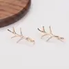 Acessórios de joias DIY cor de cobre fundido dourado e prateado fivela de joia de galho pingente acessórios de colar vintage coreano feitos à mão