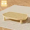 Alfombrilla para arena de gato para evitar que la arena se saque y salpique, alfombrilla de control de arena de doble capa, plataforma de control para caja de arena de gato, bandeja para arena de gato al por mayor