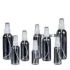 Em Estoque Atacado Frascos Spray 100ml 50ml 60ml Transparentes Plástico PET Frascos Portáteis para Dispensing de Álcool e Cosméticos