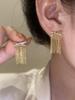 Pendientes de borla de plata con mariposa de circonita, dulces y exquisitos, estilo femenino, ligeros, de lujo, de alta gama, retro, combinables con todo.