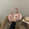 Bolso de cuadros modelo nuevo 2026, bolso tipo bowling elegante y texturizado, bolso con almohadilla para el hombro, bolso de cuadros tipo bowling