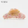 Nuevo Clip para el Cabello de Acetato Wjia Clip de Garra de Flor Estilo Primavera y Verano Pinza de Tiburón Pasador para Mujer Accesorio Fresco para el Cabello para la Parte Posterior de la Cabeza
