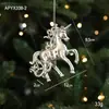 Transfronterizo Nuevo Producto Colgante de Plástico Plateado con Forma Decoración Colgante de Árbol de Navidad Brillante Galvanizado Accesorios Pequeños Adornos de Navidad en Stock