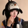 El Sombrerito Hace Ruido Cuando lo Aprietas, un Sombrero Lindo y Súper Adorable de Pingüino para Padre e Hijo para Invierno, Sombrero Espesado y Cálido que Protege los Oídos para Niños y Niñas