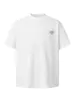 Camiseta Casual Versátil Nanxia Estilo Americano Tecido Confortável Respirável Simples Manga Curta Estampa de Letras Caimento Solto