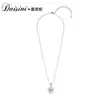 Colgante de Moissanita Nuevo de la Marca Daisi Ni Colgante Geométrico de Flor de Ciruelo Color D 50 Puntos Collar de Diamante para Mujer