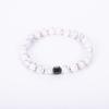 Accesorios Transfronterizos Nuevo Pulsera de Cuentas de Mineral de Hierro Rojo Magnético de Jade Natural de 8 mm, Piedra Volcánica, Piedra Ojo de Tigre, Turquesa Blanca