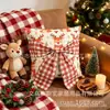 Fronha de almofada 3D temática de Natal transfronteiriça, de linho estampada com um design de árvore de Natal, para sala de estar ou uso festivo