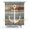 Estilo Nuevo Especial Original Serie Ancla de Barco Moderna Simple Poliéster Impermeable Resistente al Moho Cortina de Ducha YL1514