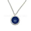 Collar de Hockey sobre Hielo de la NHL Más Vendido Transfronterizo, Colgante con Logo del Equipo Maple Leafs Blackhawks, Joyería Redonda Incrustada con Diamantes Lote Mixto