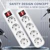 Comércio exterior Exportação Soquete Padrão Europeu Europeu 4-jack Cabo de extensão Placa de fiação com Fio Cross-border Power Strip