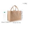 Bolsas de Yute Laminado Personalizadas, Mismo Estilo que Muji, Bolsas Vintage de Yute y Lino, Bolsas de Yute de Mano Personalizadas al por Mayor