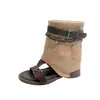 Sandalias Romanas de Cuña Estilo Étnico para Mujer, Nuevo Modelo de Primavera, Diseño Delgado Hueco Transpirable, Aumento Oculto de Altura, Botines de Punta Abierta con Lunares
