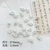 Accesorios Metálicos Plateados Brillantes de Tres Vías Pulsera Collar Material Hecho a Mano con Cuentas Colgante Tejido a Mano Conexión de Colgante