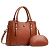 Bolso Nuevo Rayado Color Sólido Gama Alta Simple Versátil para Suegra Bolso de Hombro Único Textura Transfronteriza Gran Capacidad Bolso Transfronterizo